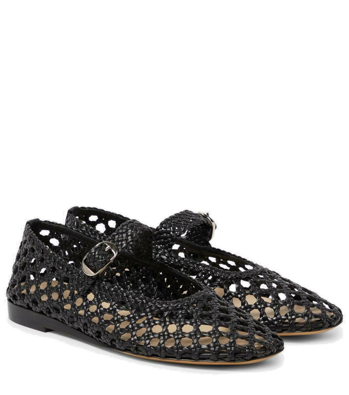 Photo: Le Monde Béryl Woven leather Mary Jane flats