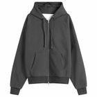 Adsum Men's Waffle Full Zip Hoodie in Grey