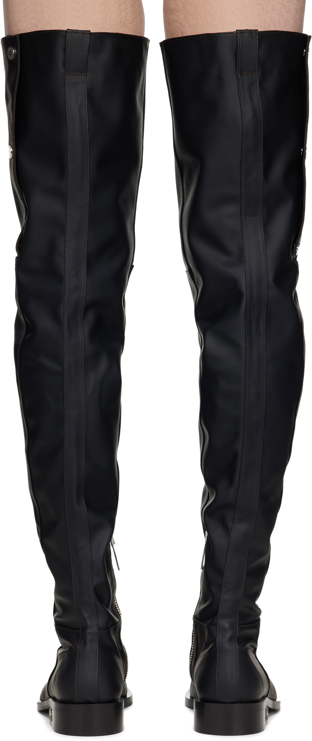 GmbH Black Adem Overknee Snap Buttons Tall Boots