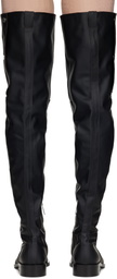 GmbH Black Adem Overknee Snap Buttons Tall Boots
