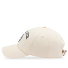 Sporty & Rich Men's Varsity Crest Embroidered Cap in Cream/Navy 