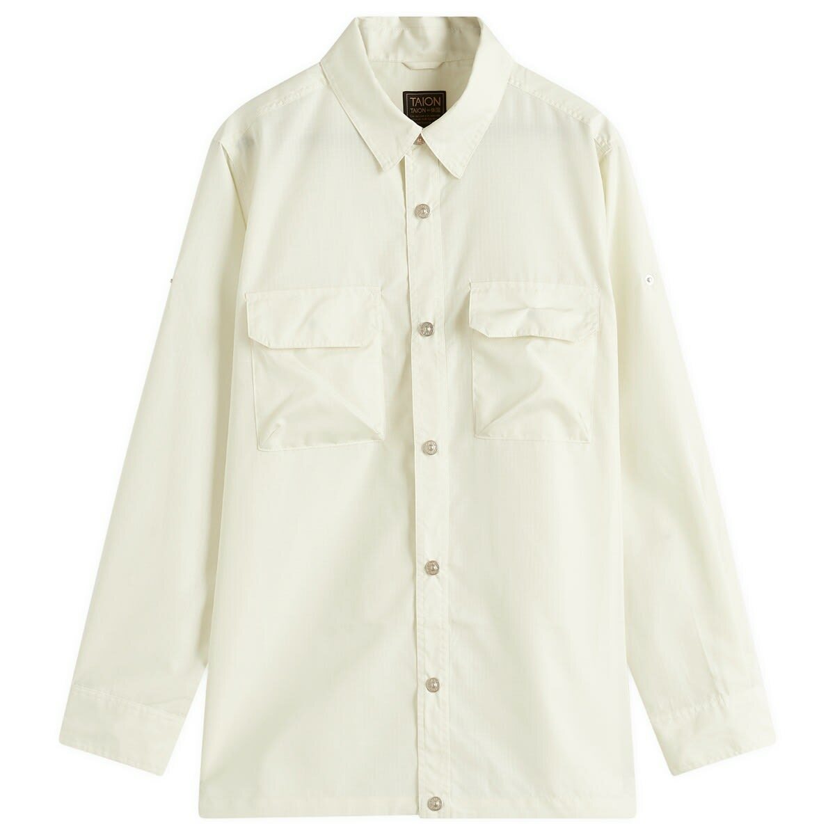Taion Men's Military Pocket Shirt in Off White