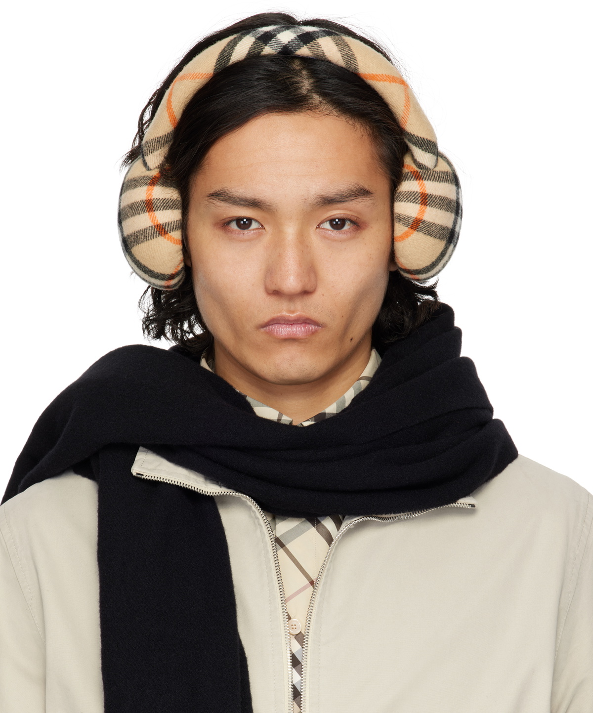 Burberry earmuffs Burberry Cashmere Check Earmuffs - Pink Winter Accessories  main image 3