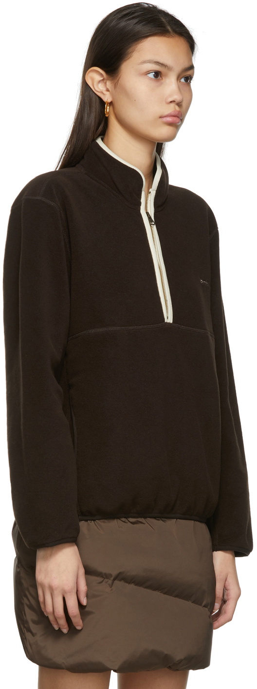 half-zip fleece sweatshirt, Sporty & Rich
