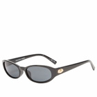 Le Specs Women's Popalicious Sunglasses in Black/Smoke Grad 