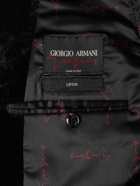 Giorgio Armani - Double-Breasted Velvet Tuxedo Jacket - Black
