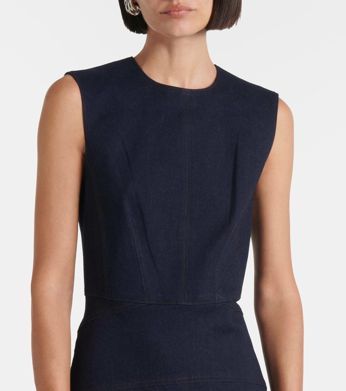 Veronica Beard Karrigan denim midi dress Veronica Beard
