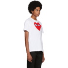 Comme des Garcons Play White Big Heart Blue Eyes T-Shirt