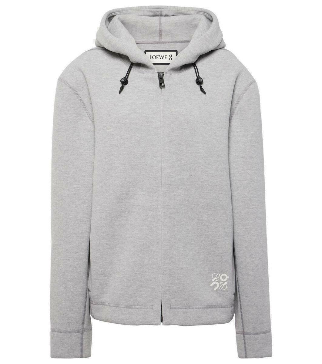 関税込◆大人気◆Loewe◆x On jersey hoodie ブラック Loewe Men's Embroidered Logo Sweatshirt in Black Loewe