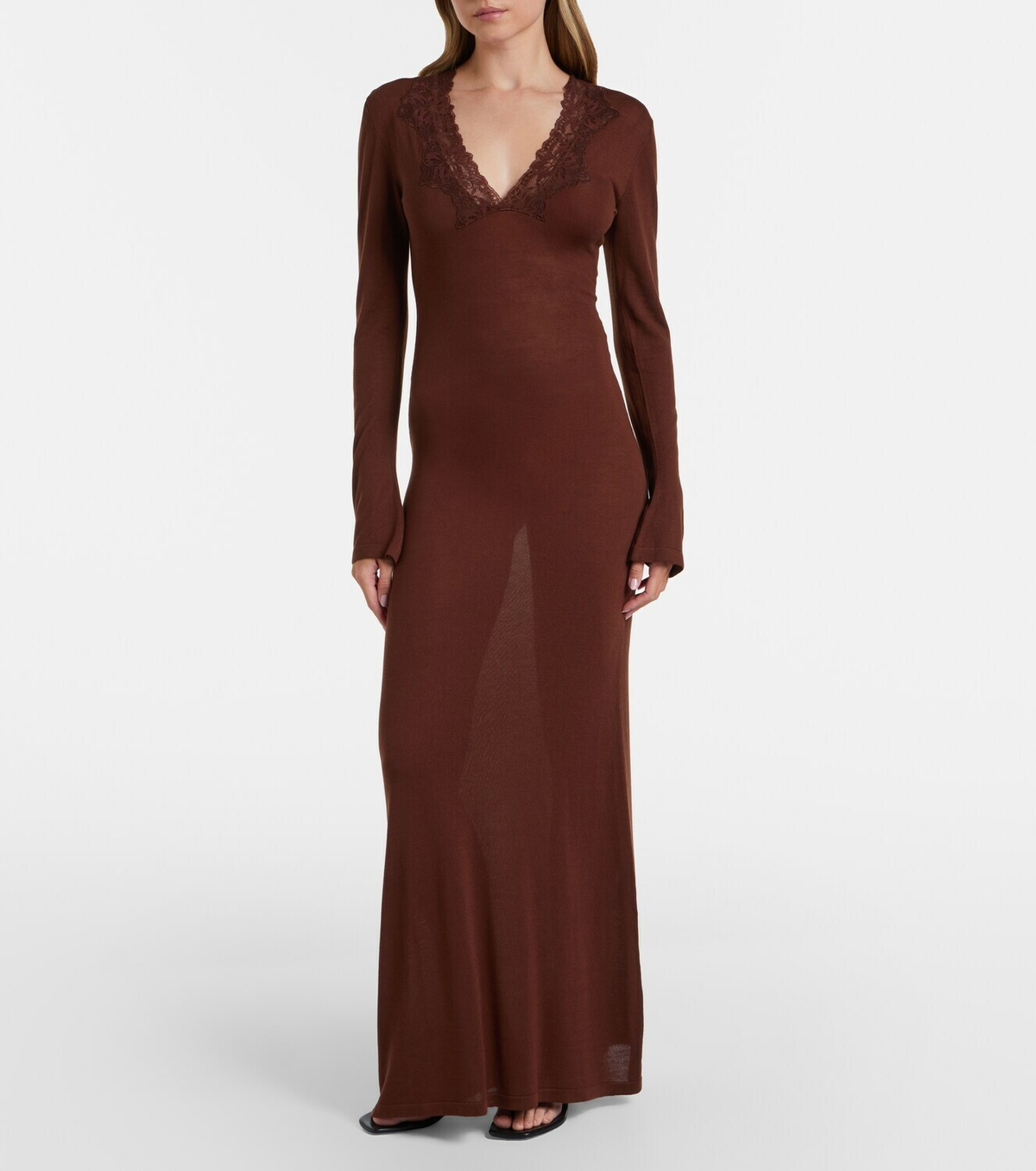 Aya Muse Lace-trimmed maxi dress