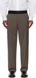 Helmut Lang Brown Tapered Pull-On Trousers