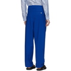 Fumito Ganryu Blue Silk Broadcloth Trousers