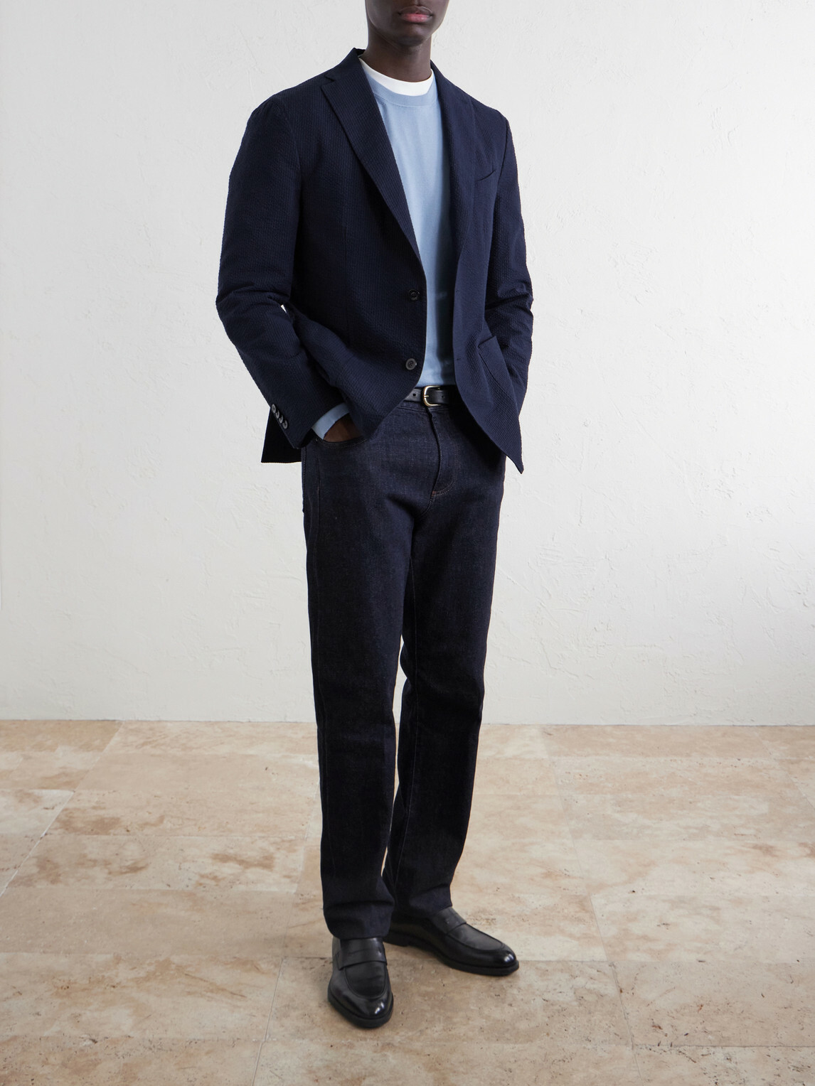 Boglioli - Cotton-Seersucker Blazer - Blue