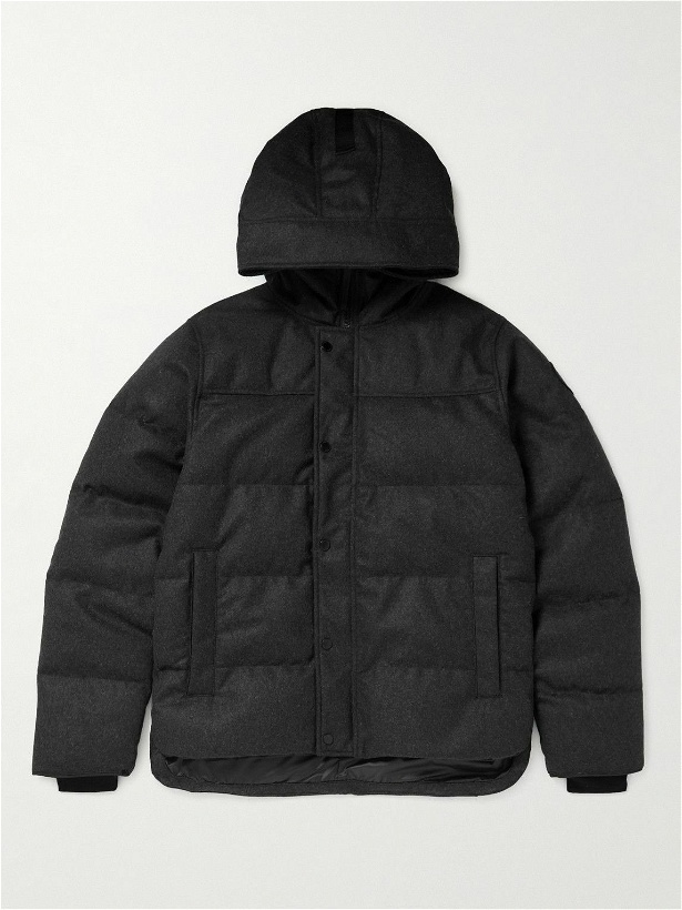 Photo: Canada Goose - Macmillian Quilted DynaLuxe Recycled Wool Hooded Down Parka - Gray