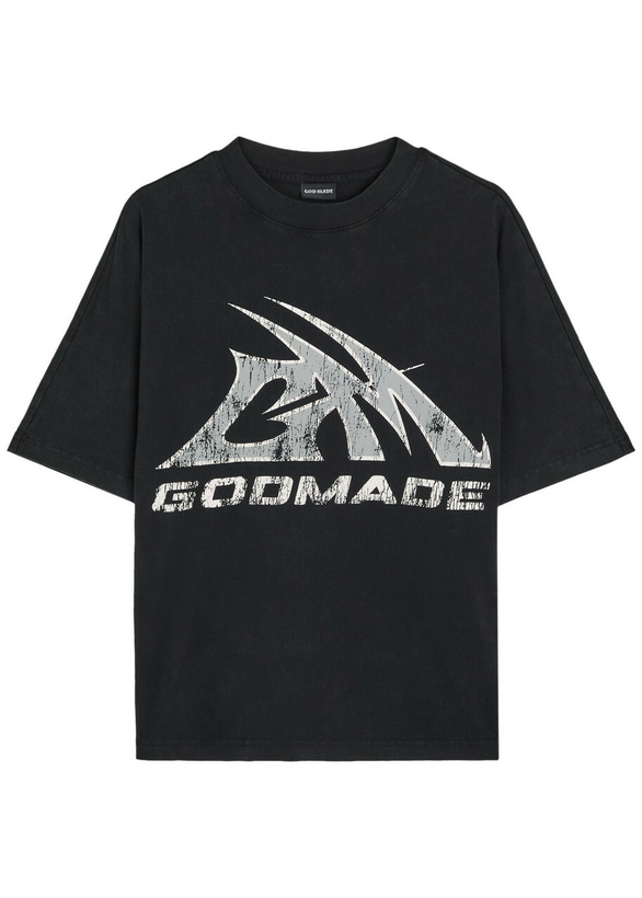 Photo: God Made Logo-print Cotton T-shirt Black