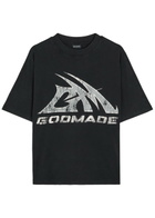 God Made Logo-print Cotton T-shirt Black