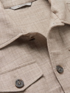 Canali - Linen and Wool-Blend Shirt Jacket - Brown