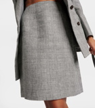 Blazé Milano Coci checked linen pencil skirt