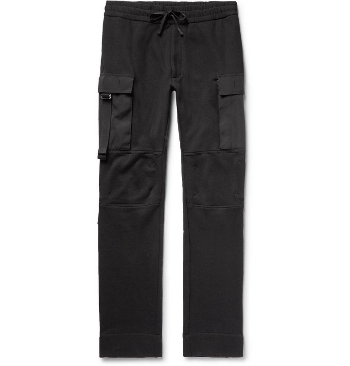 Photo: 1017 ALYX 9SM - Slim-Fit Fleece-Back Cotton-Jersey Cargo Sweatpants - Men - Black