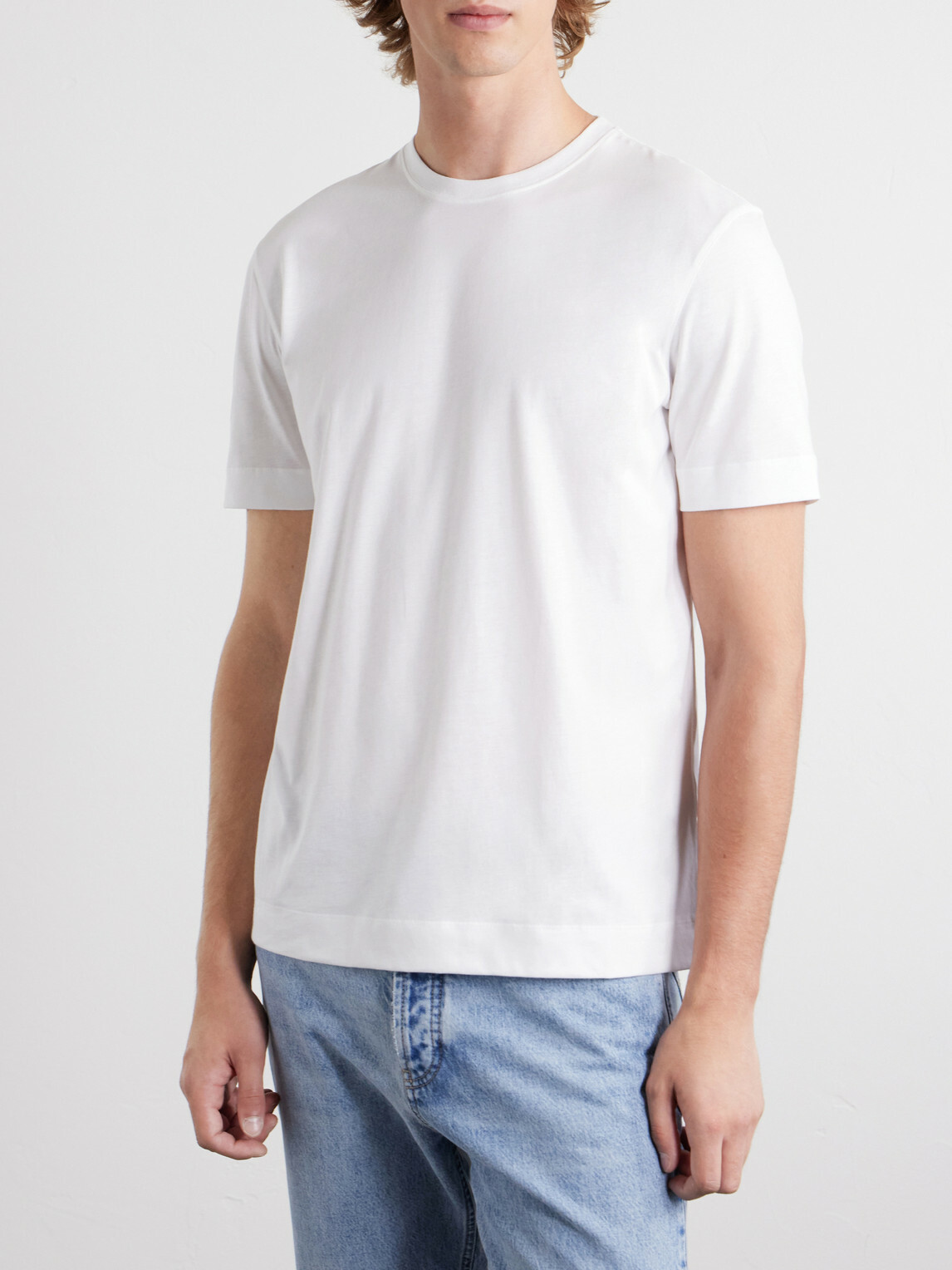 Zegna - Cotton-Jersey T-Shirt - White