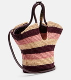 Zimmermann Goldentime Small raffia tote bag
