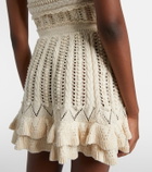 Marant Etoile Nelle cotton crochet miniskirt