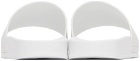 Moschino White Double Smiley Slides