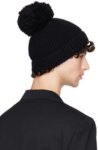 Jean Paul Gaultier Black 'The Pompom' Beanie