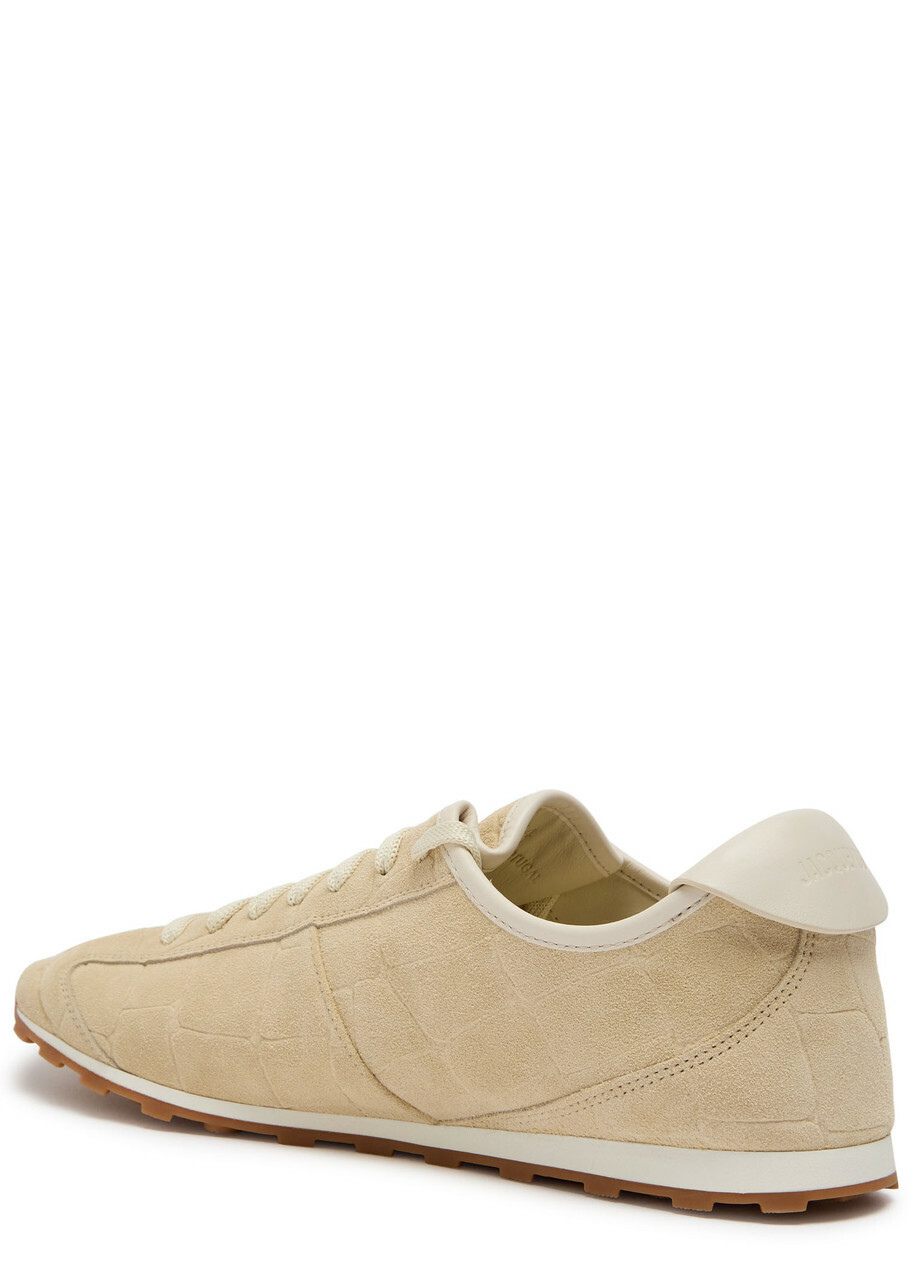 Jacquemus Les Tennis Textured Suede Sneakers Ivory