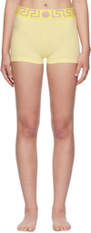 Versace Underwear Yellow Greca Border Trunk Shorts
