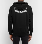 Palm Angels - Logo-Print Loopback Cotton-Jersey Zip-Up Hoodie - Black