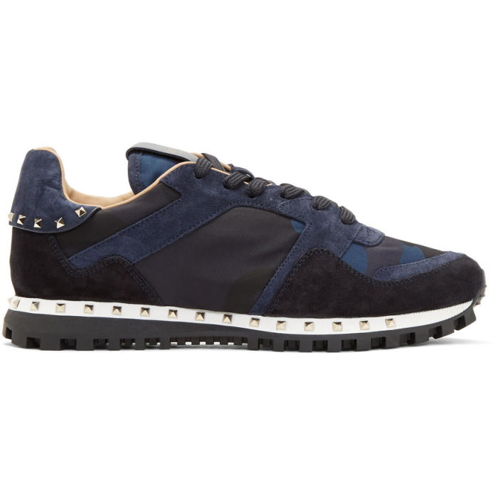 Photo: Valentino Blue Valentino Garavani Camo Rockrunner Sneakers 