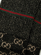 GUCCI - Logo-Jacquard Cotton-Blend Socks - Black