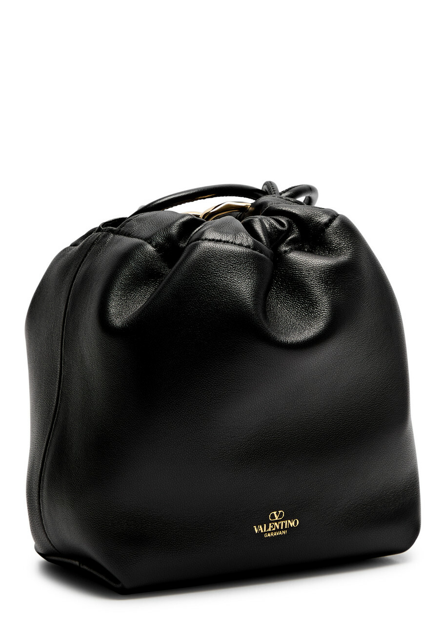 VALENTINO(ヴァレンティノ)VLogo Pouf mini leather shoulderbag Valentino Garavani VLogo Pouf Mini Leather Shoulder bag