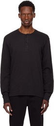 rag & bone Black Classic Flame Henley