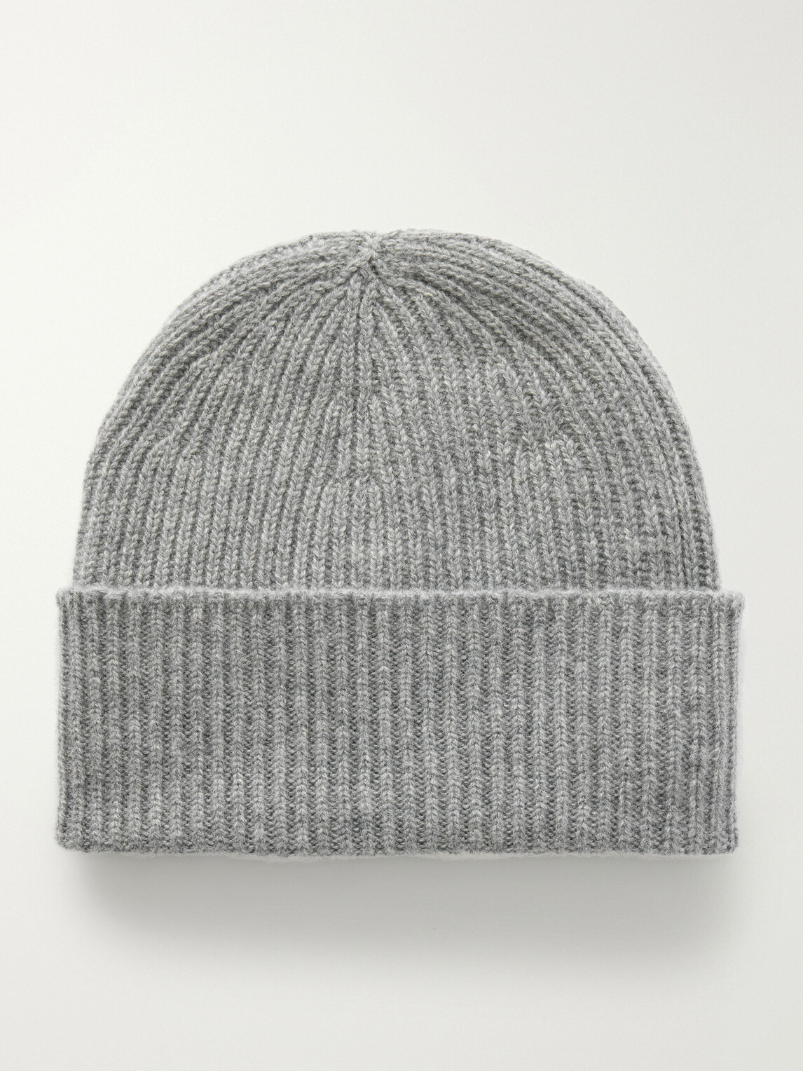 Anderson & Sheppard - Ribbed Cashmere Beanie - Gray