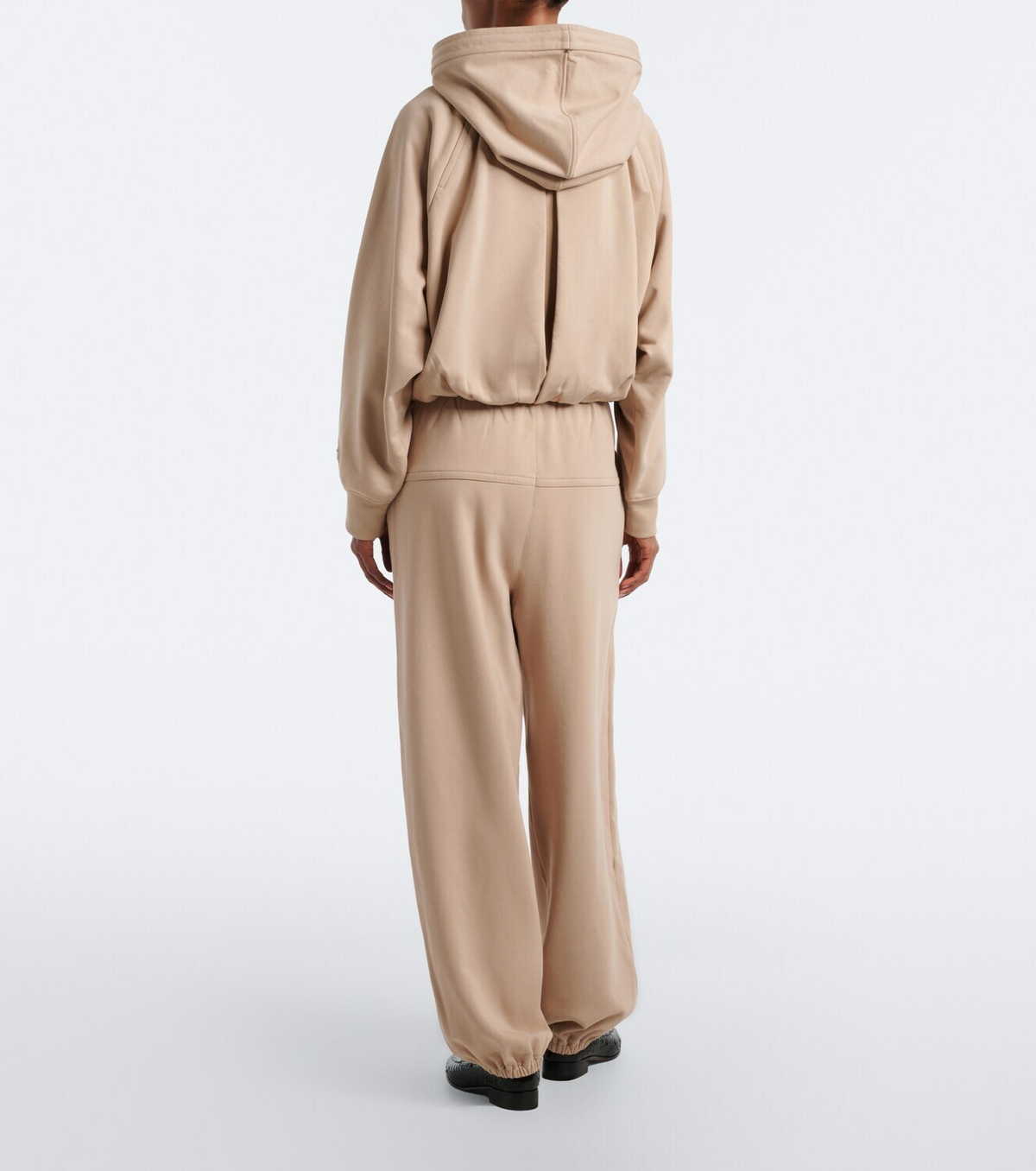 Sportmax Pleated cotton-blend jersey sweatpants