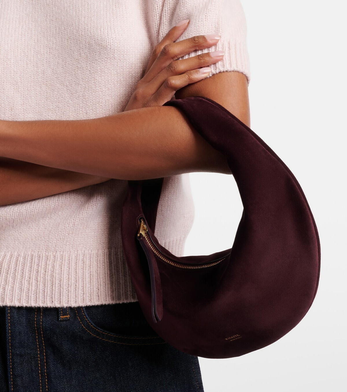Khaite Olivia Mini suede shoulder bag
