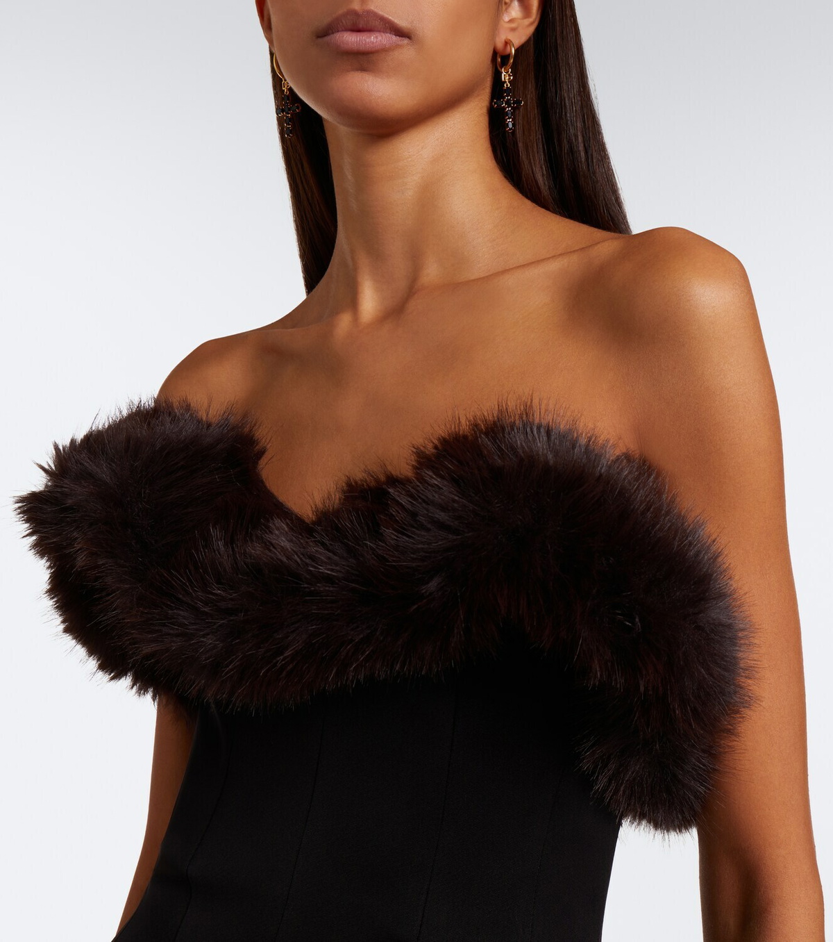 David Koma Strapless bustier minidress