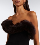 David Koma Strapless bustier minidress