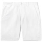 Aspesi - Slim-Fit Cotton and Linen-Blend Twill Bermuda Shorts - White