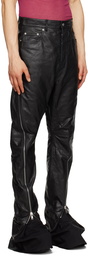 Rick Owens Black Bolan Banana Leather Pants