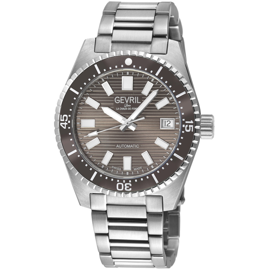 Gevril Atlantic Avenue Automatic Grey Dial Mens Watch 47203B