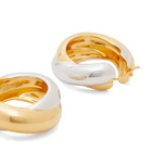 Missoma Women's x Lucy Williams Chunky Entwine Medium Hoop Earrings in Gold/Silver 
