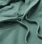 Officine Generale - Olivier Garment-Dyed Loopback Cotton-Jersey Hoodie - Green