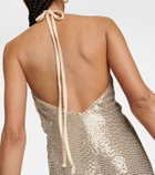 Dodo Bar Or Sequined gathered midi dress