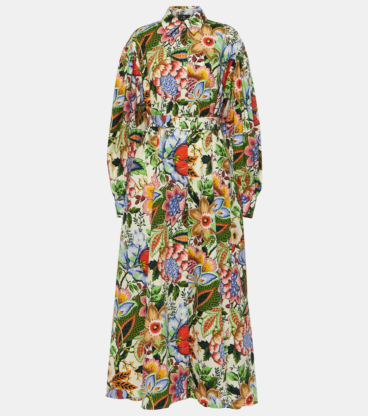 etro floral print midi dress Etro Floral Print V-Neck Midi Dress in Black UFO No More