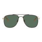 Gucci Black and Grey Square Aviator Sunglasses