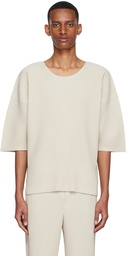 Homme Plissé Issey Miyake Beige Polyester T-shirt