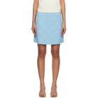 Casablanca Blue Double Faced Miniskirt
